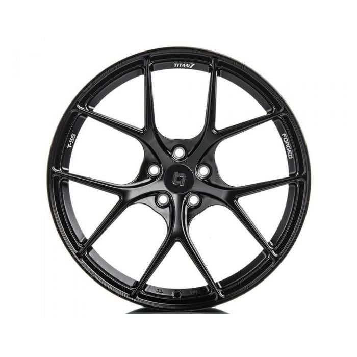 TITAN 7 T-S5 Machine Black 18x9.5 +40 5x100 (Single Wheel) - 2013-2024 Subaru BRZ / Scion FR-S / Toyota GR86 / 2014-2018 Subaru Forester